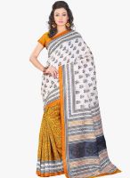 Lookslady Yellow Printed Saree