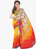 Lookslady Yellow Printed Saree