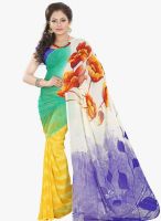 Lookslady Yellow Printed Saree