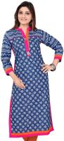 Meher Impex Casual Printed Women's Kurti(Blue)