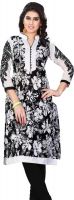 Miss & Mrs Party, Casual Printed Women's Kurti(Black)