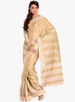 Moiaa Beige Printed Georgette Saree