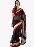 Moiaa Black Printed Cotton Saree