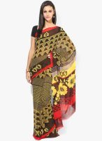 Moiaa Black Printed Georgette Saree