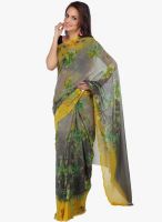 Moiaa Green Printed Georgette Saree