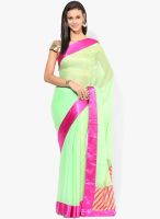 Moiaa Green Printed Georgette Saree