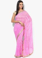 Moiaa Pink Printed Georgette Saree