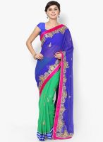 Mrignain Chiffon Blue Saree