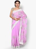 Mrignain Chiffon Pink Saree