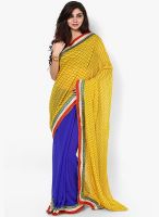 Mrignain Chiffon Yellow Saree