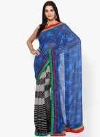 Mrignain Georgette Blue Saree