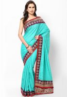 Mrignain Jacquard Green Embellished Saree
