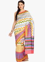 Mrignain Multicoloured Printed Silk Saree