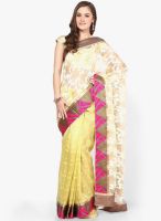 Mrignain Net Cream Saree