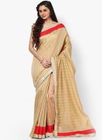 Mrignain Silk Blend Beige Saree