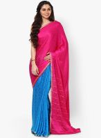 Mrignain Silk Blend Pink Saree
