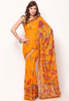 Mrignain Yellow Sarees