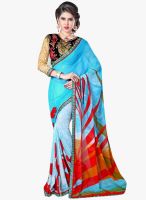 Parisha Blue Printed Saree