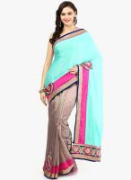 RCPC Aqua Blue Embellished Georgette Saree