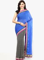 RCPC Blue Embellished Georgette Saree RCPC Blue Embellished Georgette Saree
