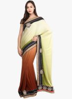RCPC Brown Embellished Georgette Saree