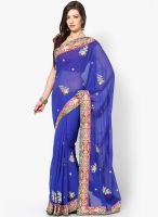 RCPC Embellished Blue Chiffon Saree
