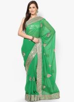 RCPC Georgette Green Saree