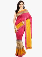 RCPC Magenta Printed Silk Blend Saree