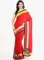 RCPC Maroon Embellished Georgette Saree