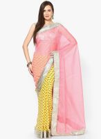 RCPC Net And Georgette Pink Saree