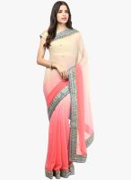 RCPC Pink Embellished Chiffon Saree