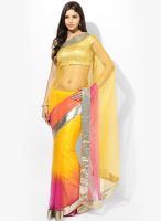 RCPC Pink Printed Net Saree