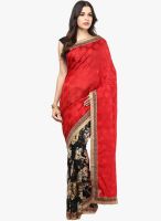 RCPC Red Printed Silk Blend Saree