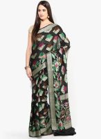 Rang Banarasi Chiffon Silk Multi Zari Resham Work Banarasi Black Saree