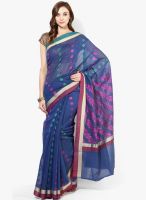 Rang Banarasi Cotton Silk Banarasi Handloom Royal Blue Saree