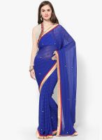 Sahiba Blue Embellished Saree