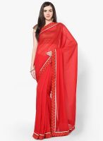 Sahiba Red Embellished Saree