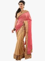 Sangam Kolkata Pink Embroidered Saree