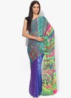 Satya Paul Multicoloured Printed Georgette Saree