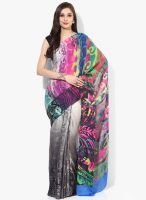 Satya Paul Multicoloured Printed Georgette Saree