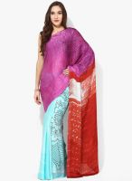 Satya Paul Multicoloured Printed Georgette Saree