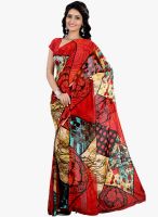 Shonaya Red Printed Saree