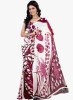 Shonaya White Printed Saree