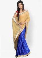 Silk Bazar Beige Embroidered Saree