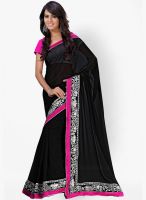 Silk Bazar Black Embroidered Saree