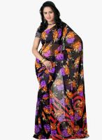 Silk Bazar Black Printed Saree