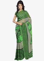Silk Bazar Green Printed Saree