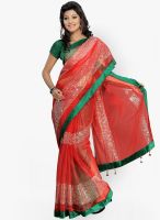 Silk Bazar Pink Embroidered Saree