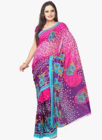 Silk Bazar Pink Printed Saree