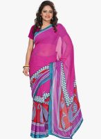 Silk Bazar Purple Printed Saree